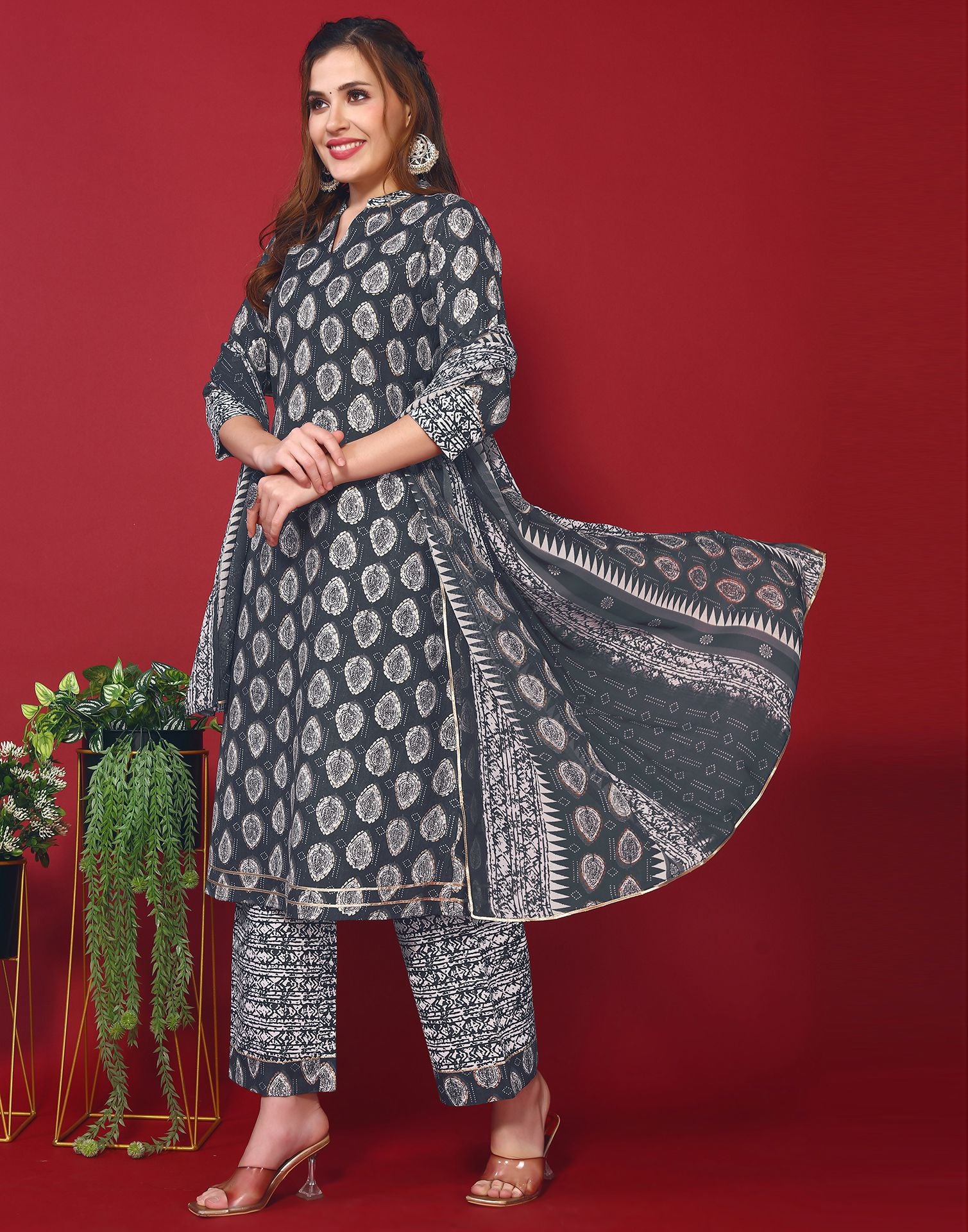 Buy Pakistani Designer Eid Festive Straight Kurti Pant With Dupatta Set for  Women, Indian Designer Salwar Kameez, Readymade Party/ethnic Wear Online in  India - Etsy